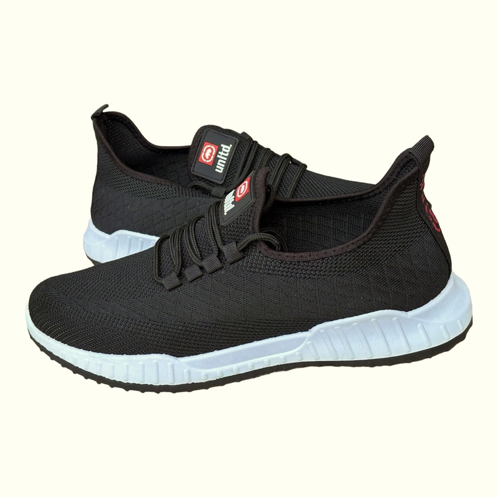 ECKO UNLTD. Black‎ White Casual  Mesh Stretch Sneakers Youth Size 11